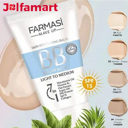 بی بی کرم 02 فارماسی Farmasi رنگ Light to Medium با Spf 15 حجم 50میل